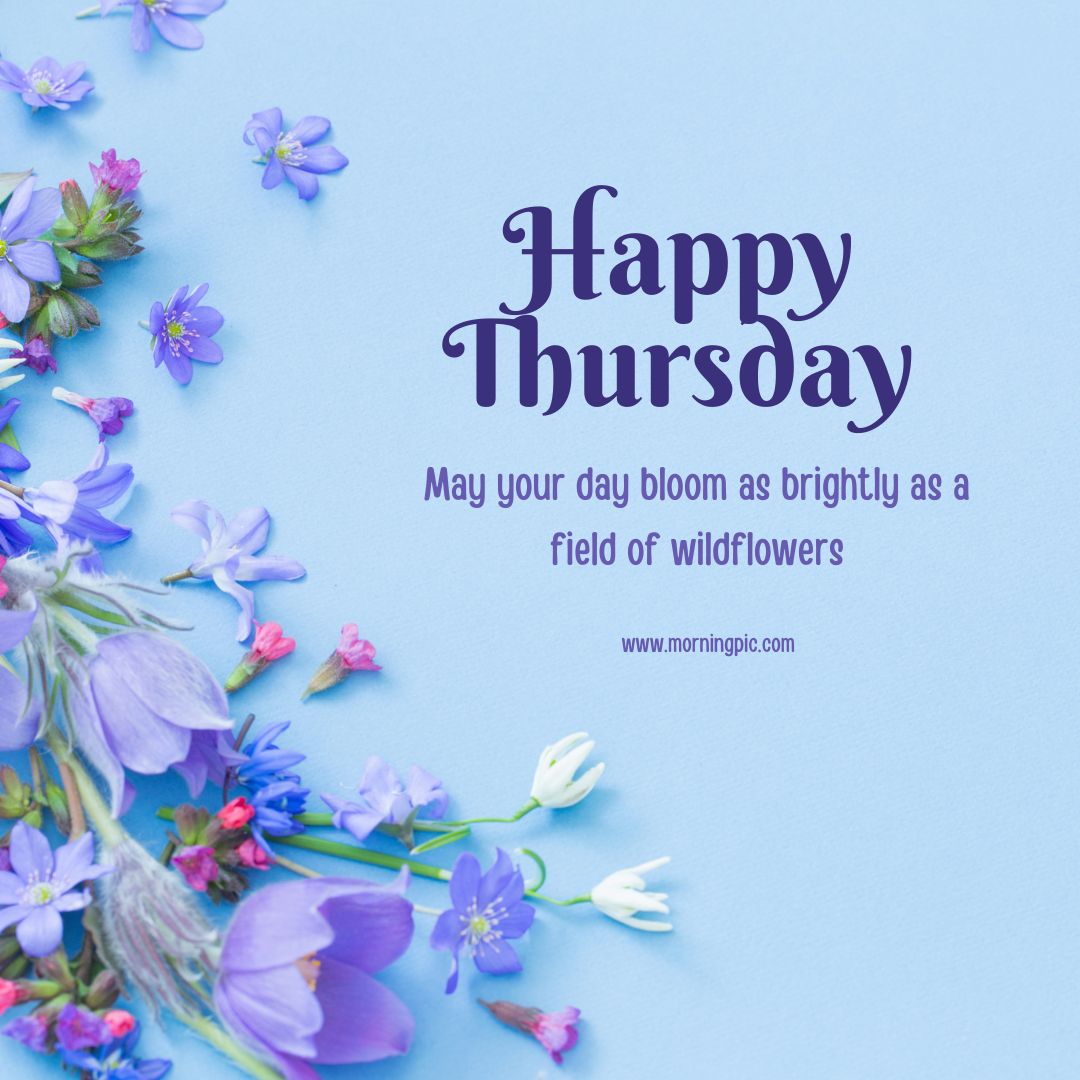 happy thursday images with flowers