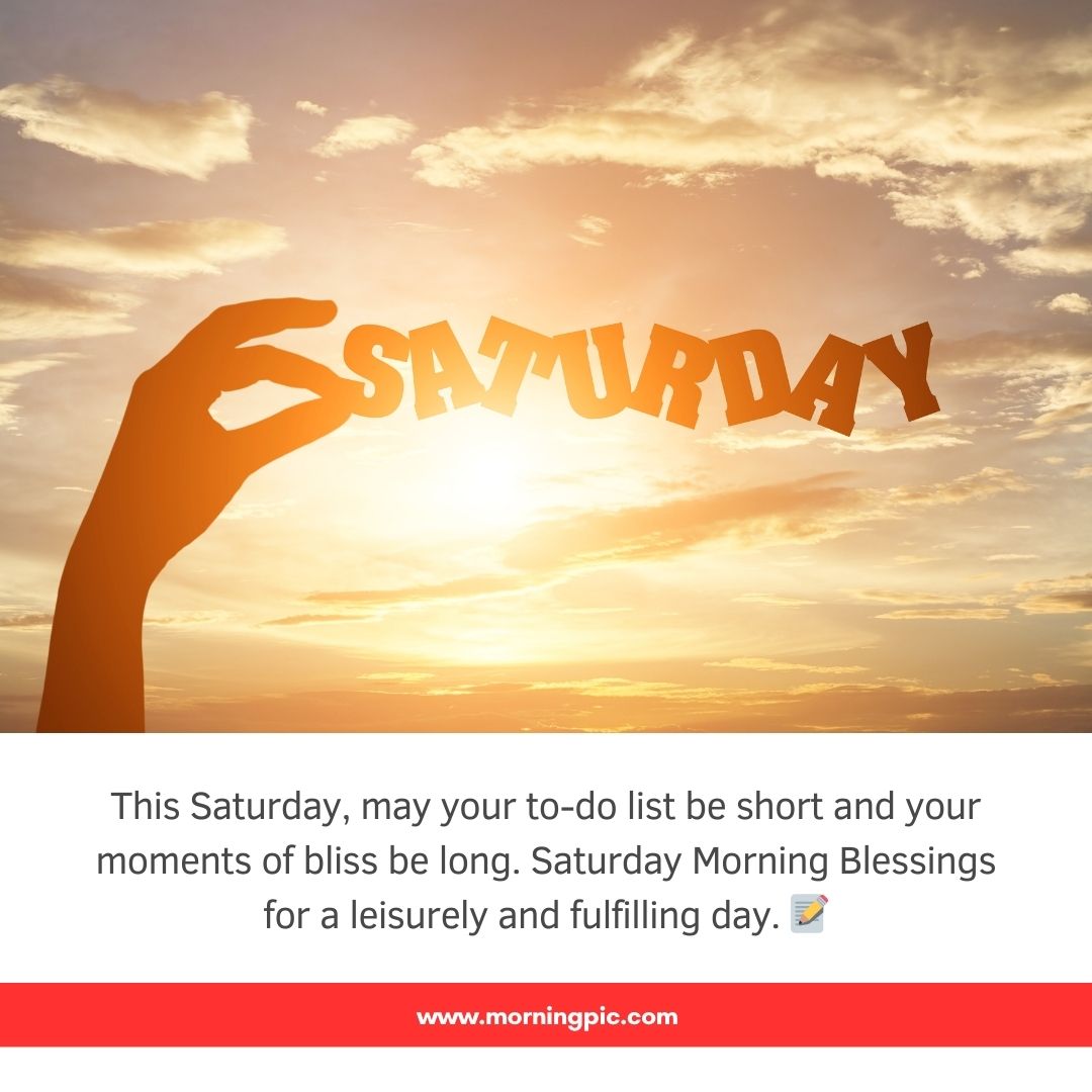 Saturday Morning Blessings