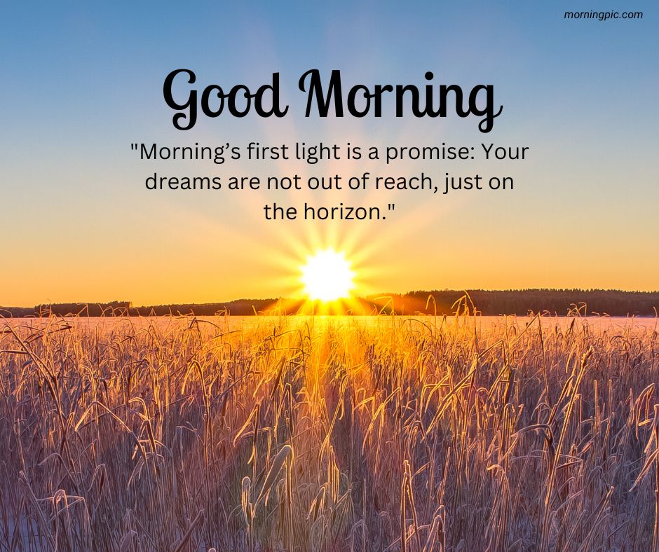 Sunrise good morning images with positive words for friends