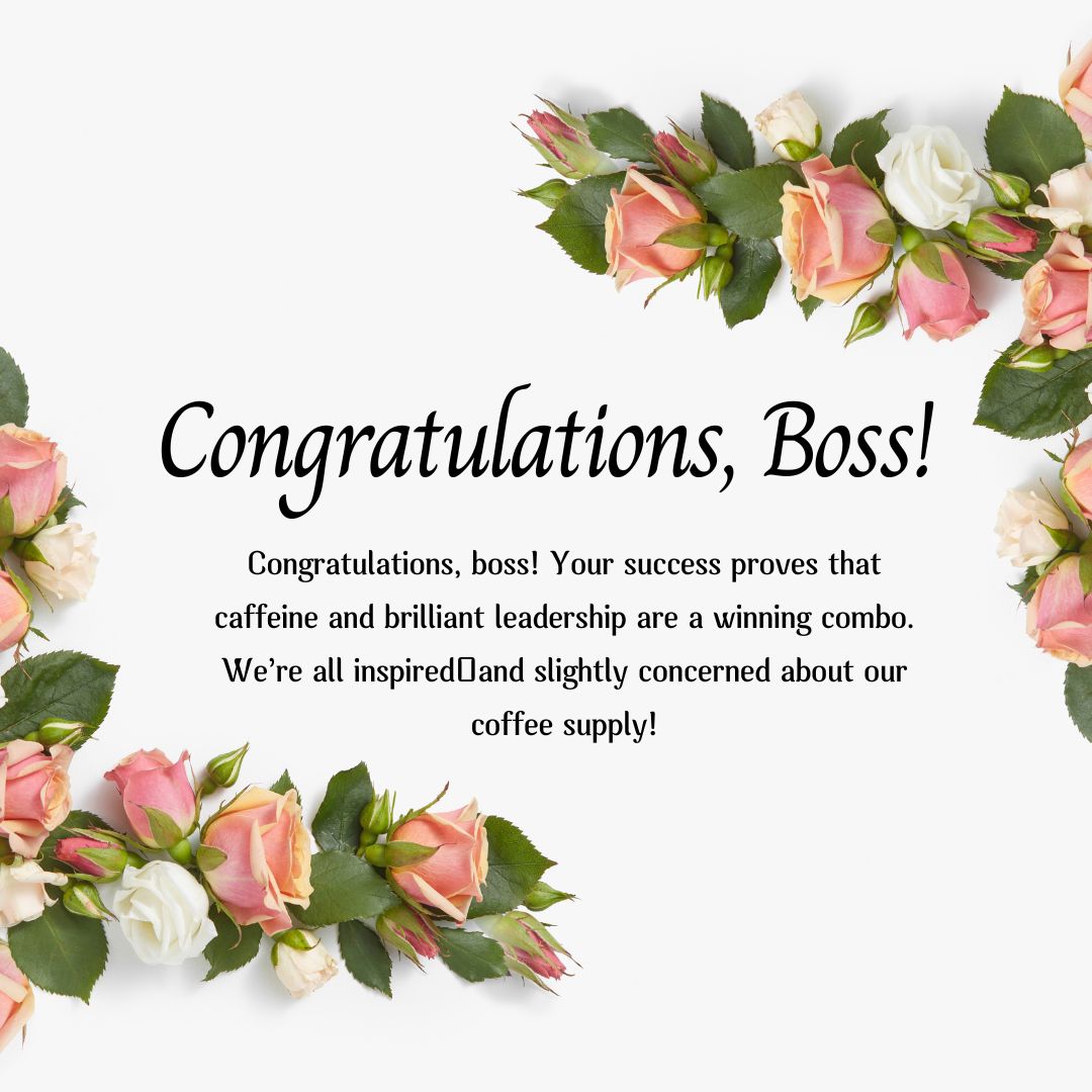 Funny Congratulations Messages for Boss to Lighten the Mood