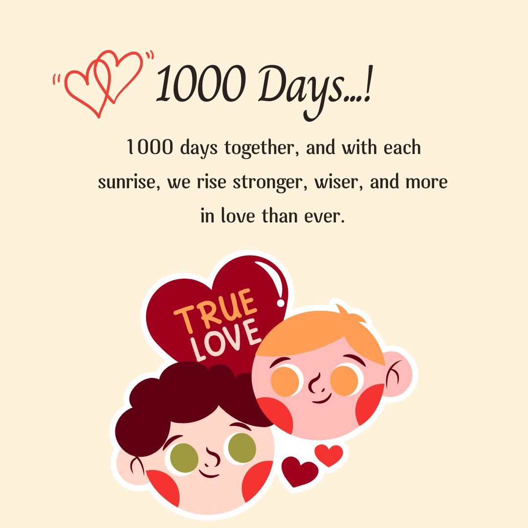 Inspirational 1000 Days of Togetherness Quotes
