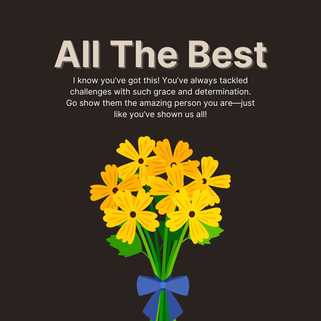Personalized All the Best Wishes for Interview for Friends and Family