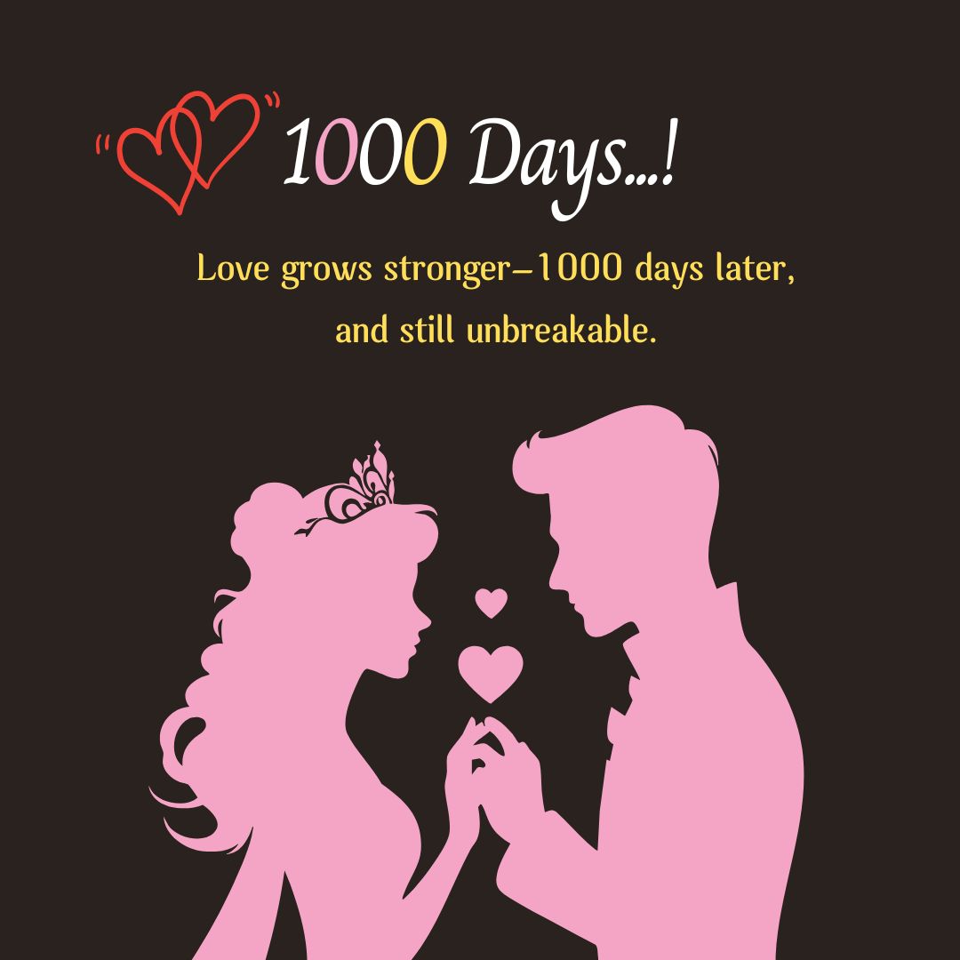 Short 1000 Days of Togetherness Quotes