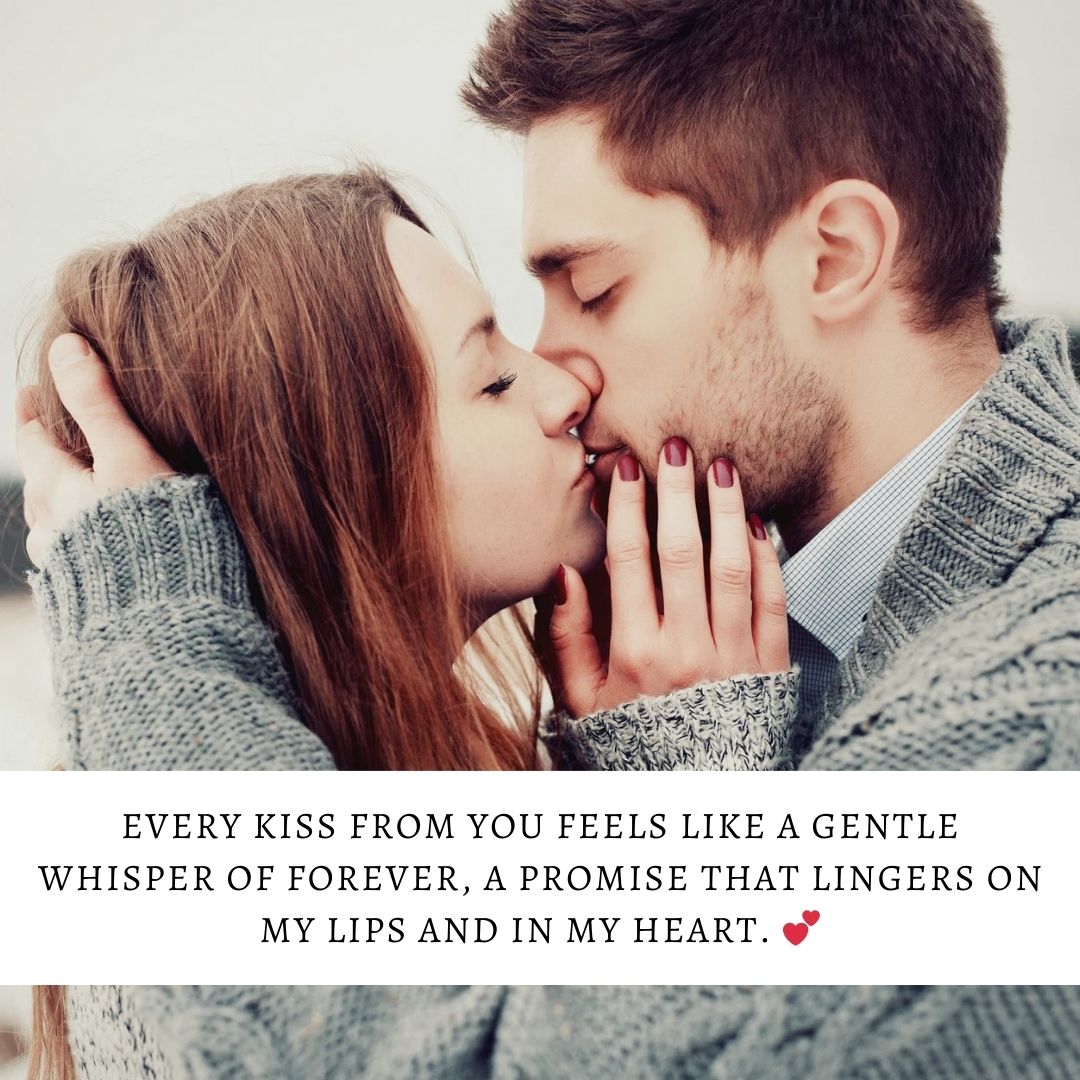 Sweet and Sentimental Kiss Love Message