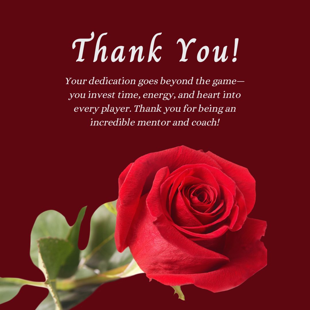 Appreciation Thank You Messages to Coach from Parent