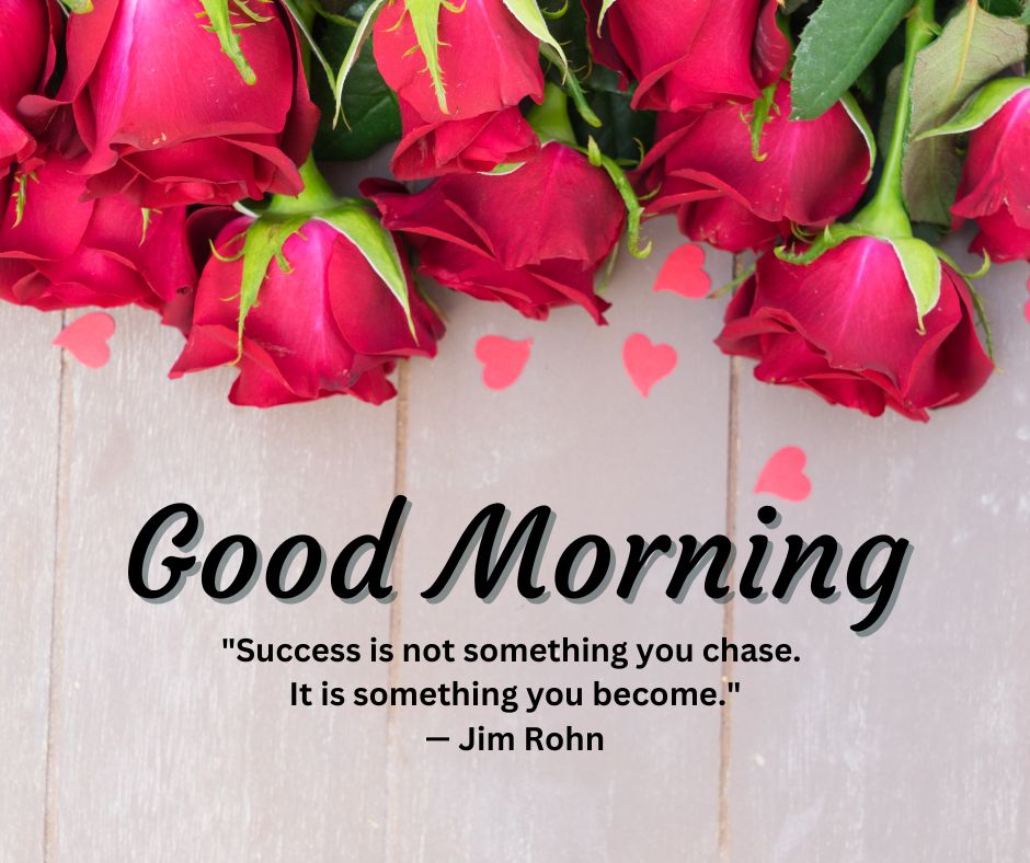 Good Morning Rose Images with Quotes