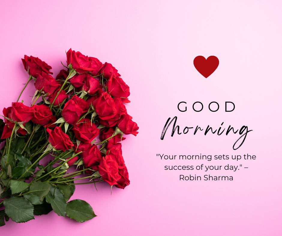 Good Morning Rose Images with Quotes