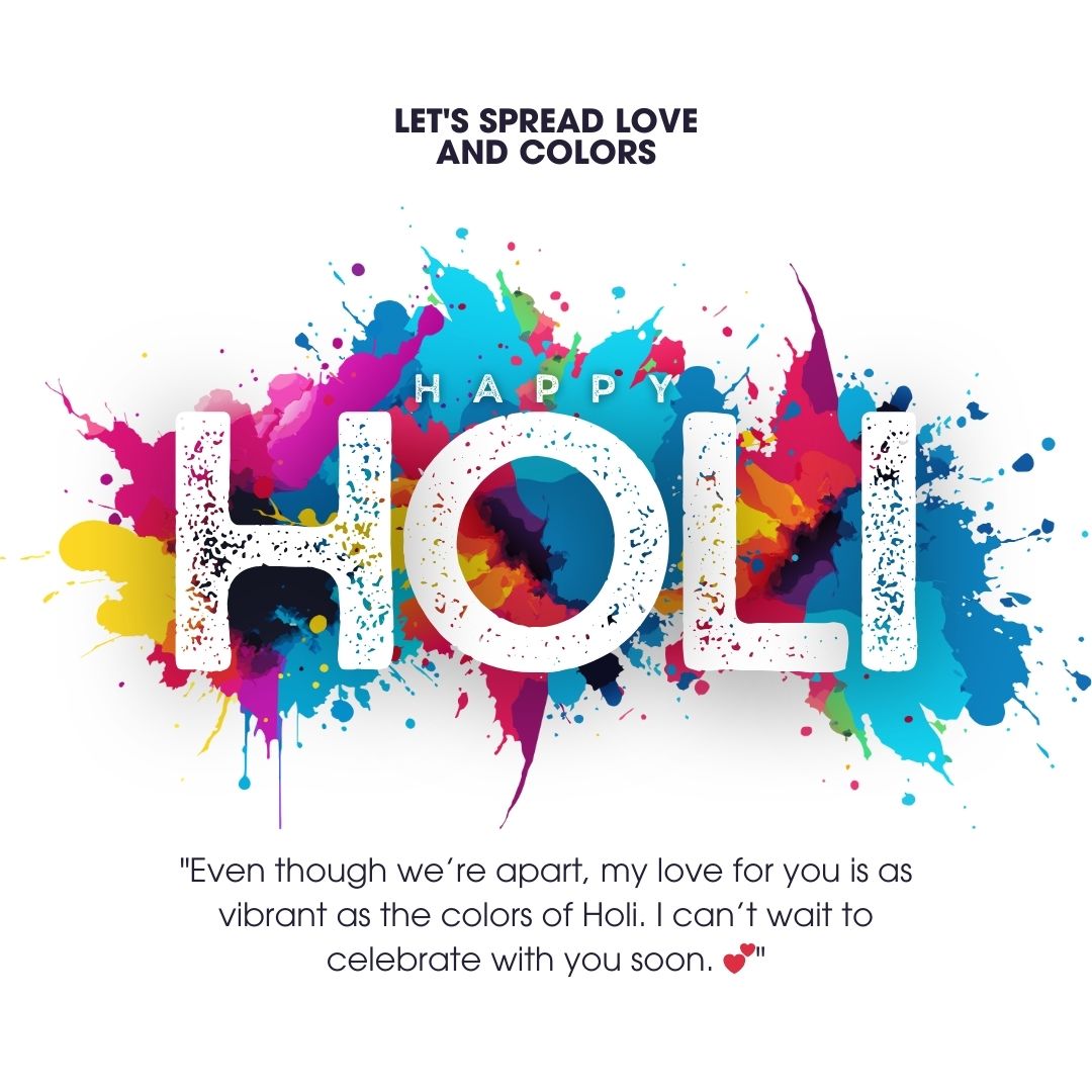 Happy Holi Love Messages for Long-Distance Relationships