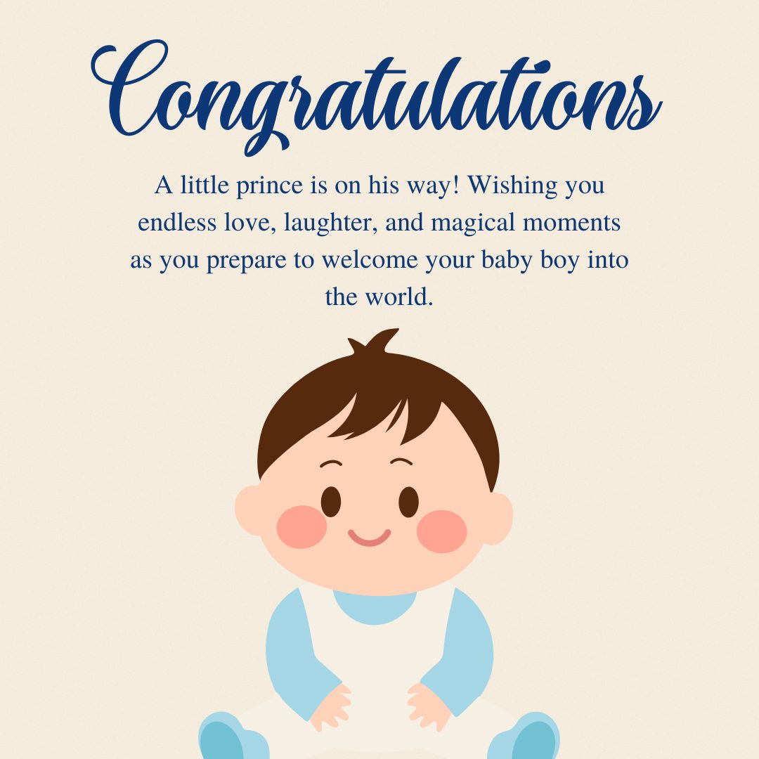 Heartwarming Gender Reveal Congratulations Message for Baby Boys