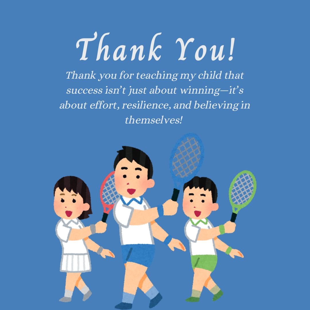 Inspirational Thank You Messages to Coach from Parent