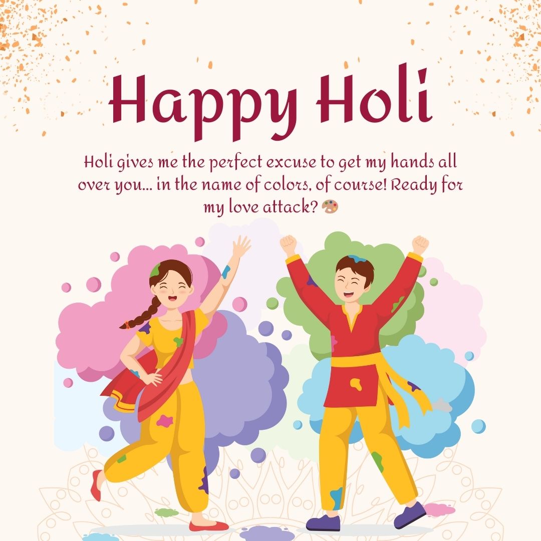 Naughty and Flirty Happy Holi Love Messages for a Fun Celebration