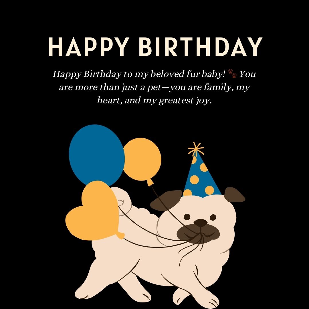 Touching Birthday Wishes for Dog